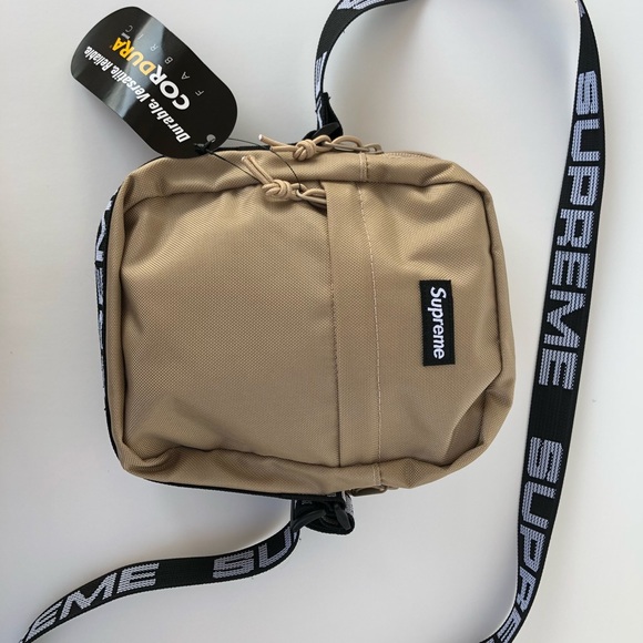 supreme shoulder bag ss18 tan